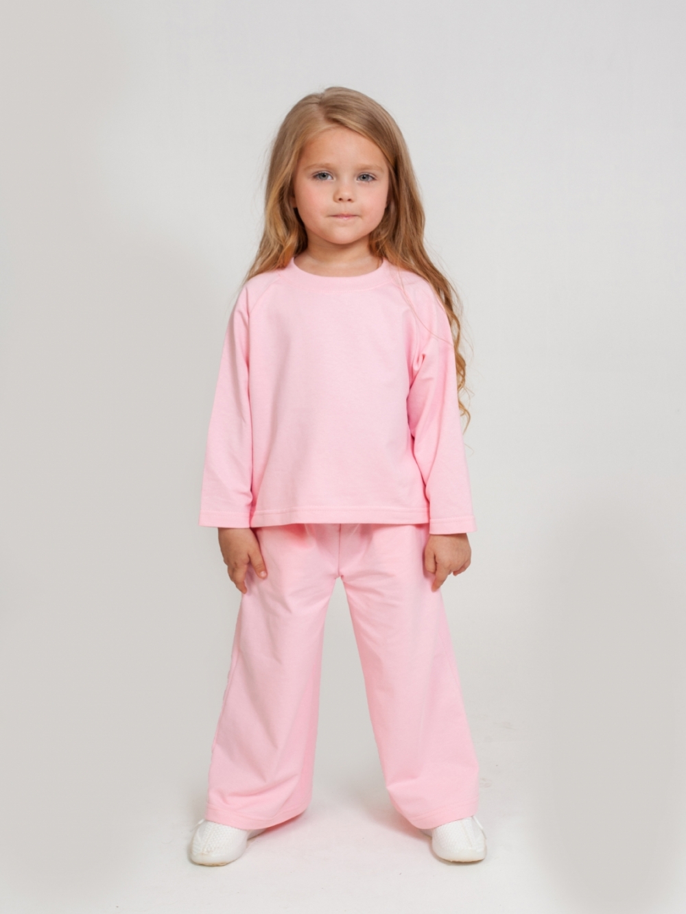 323-Р. Костюм детский Палаццо, розовый, хлопок 70%, 25% ПЭ, 5% лайкра, футер 2-х нитка без начеса, размеры 86,92,98,104,110,116